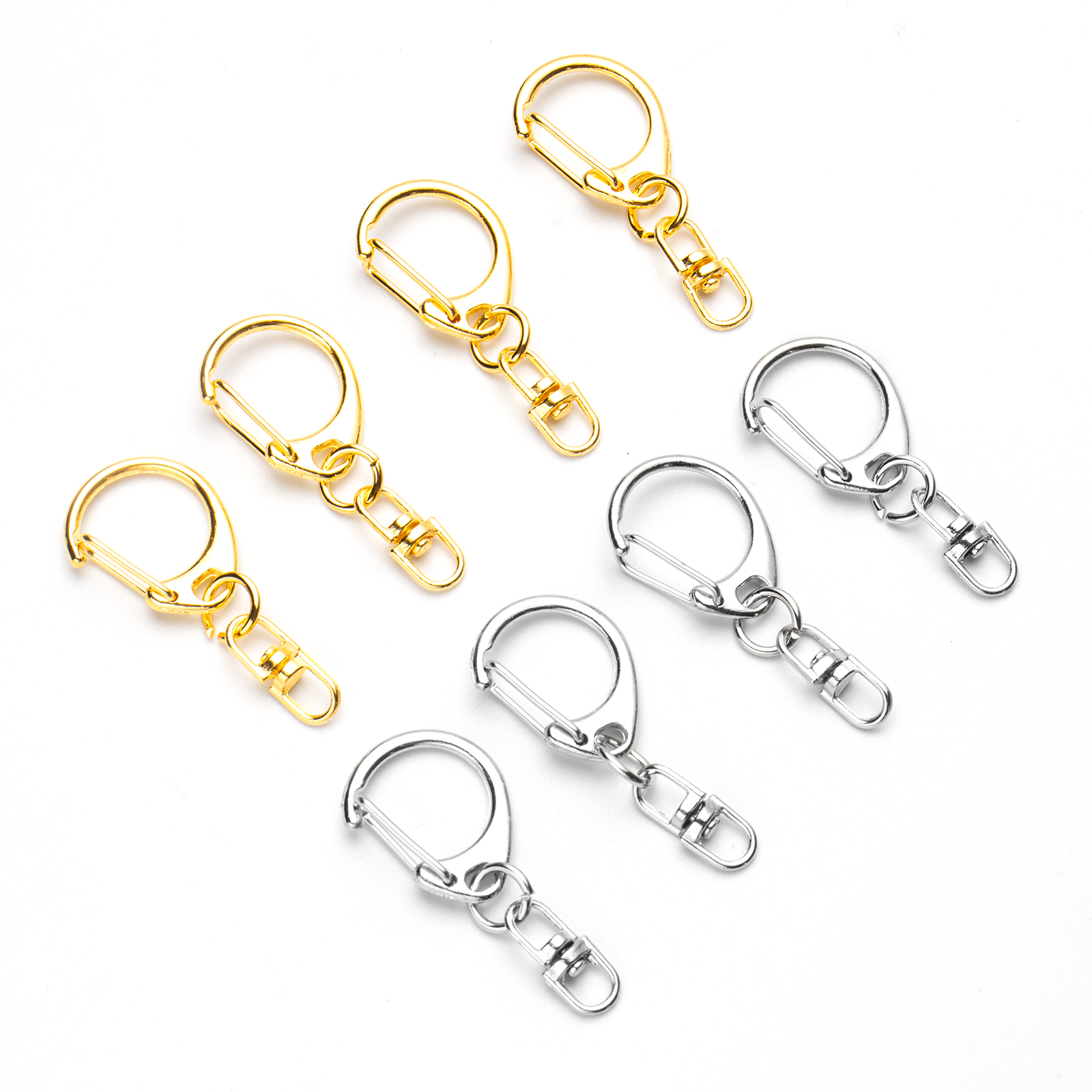 Jewelry Making Ring Tool - 5pcs D Snap Hook Keychain Rings