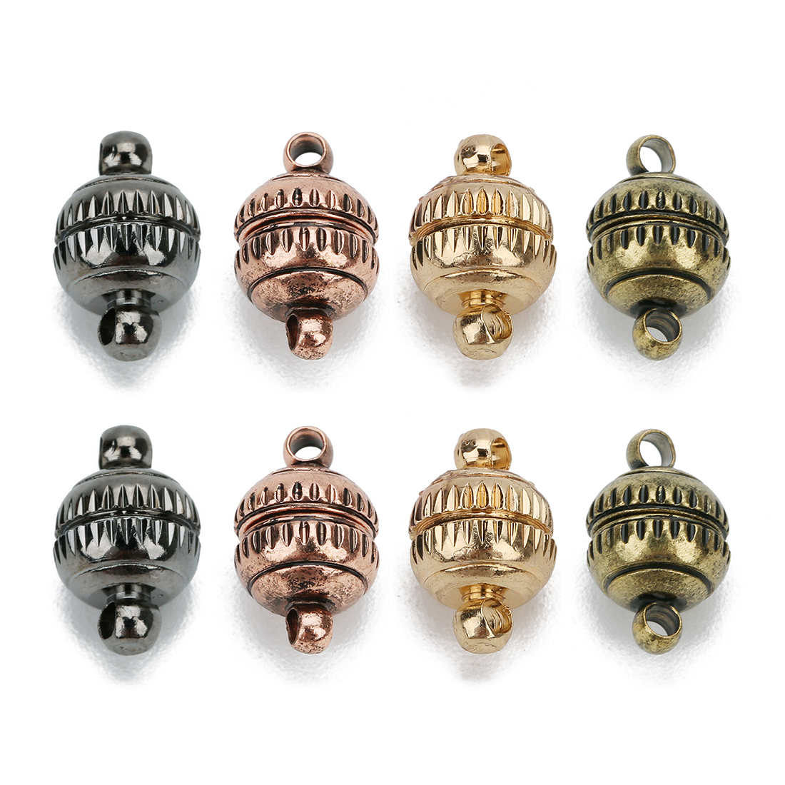 Jewelry Making Hardware - 5pcs/lot Copper Strong Magnetic Clasps Round