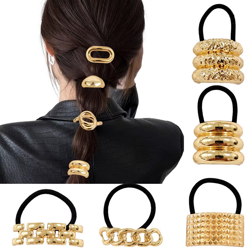 Jewelry Making Adults - 2024 fashion Punk Metal hair rubber