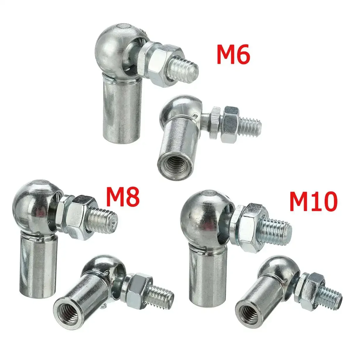 Eyepin Ball End - 2pcs M6 M8 M10 Universal Silver