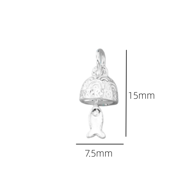 925 Sterling Silver Bell Charm - مراجعة Jewelry Making In La وسعره