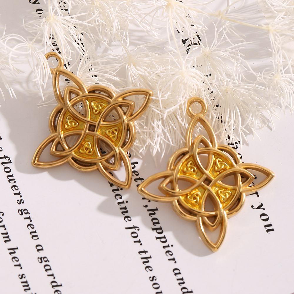 1-3PCS Gold Plated Celtic Knot - مراجعة Jewelry Making Stones وسعره