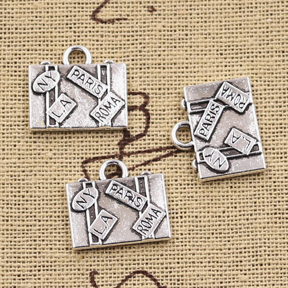 10pcs Charms Travel Bags New Y - مراجعة Jewelry Making York وسعره