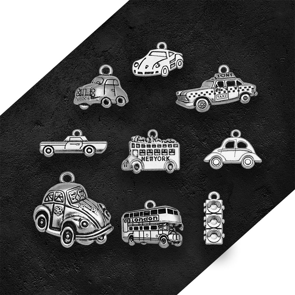 Silver Plated Taxi Bus Car Tra - مراجعة Jewelry Making York وسعره