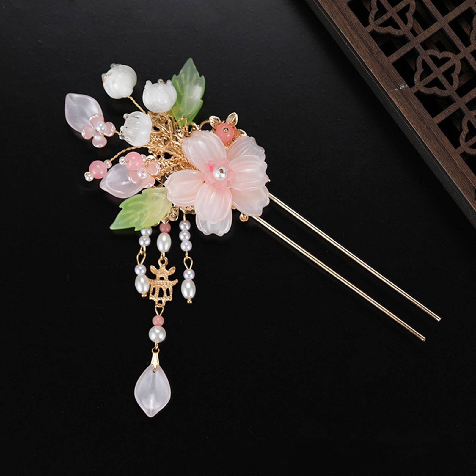 Elegant Pink Flower Hairpins R - مراجعة Jewelry Making Adults وسعره