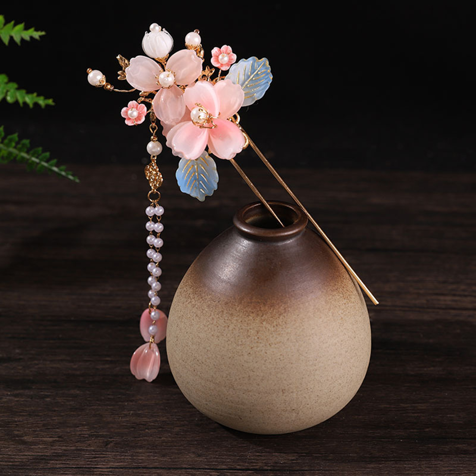Elegant Pink Flower Hairpins R - مراجعة Jewelry Making Adults وسعره