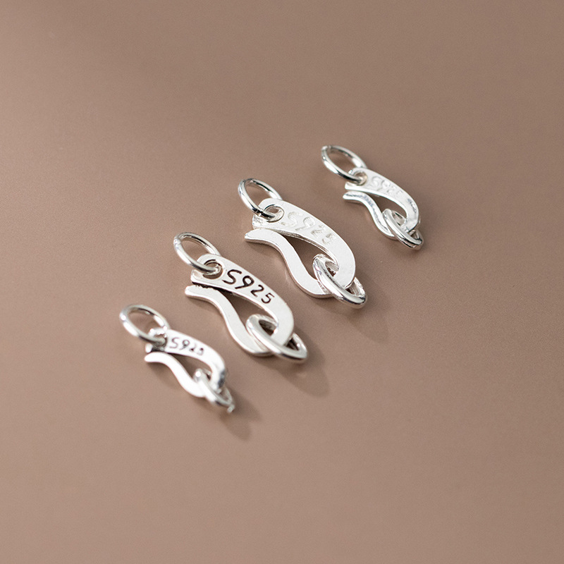 S925 Sterling Silver S Shape C - مراجعة Jewelry Making In La وسعره