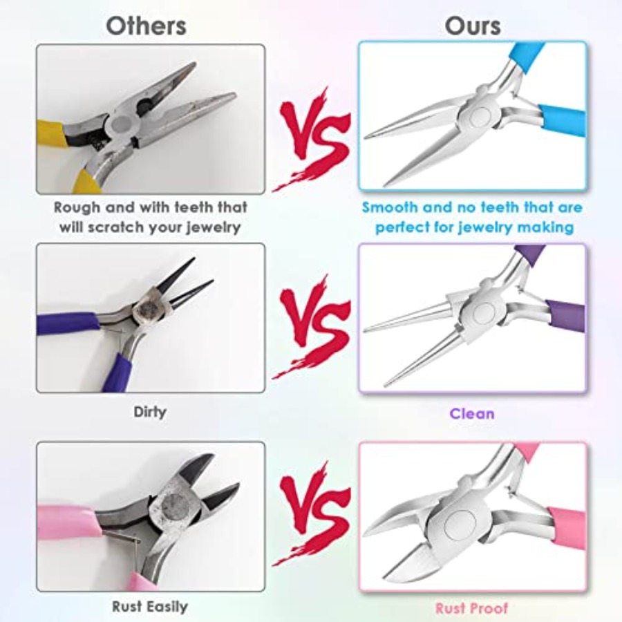 Pliers for Jewelry Making, Jew - مراجعة Jewelry Making Needle Nose Pliers وسعره