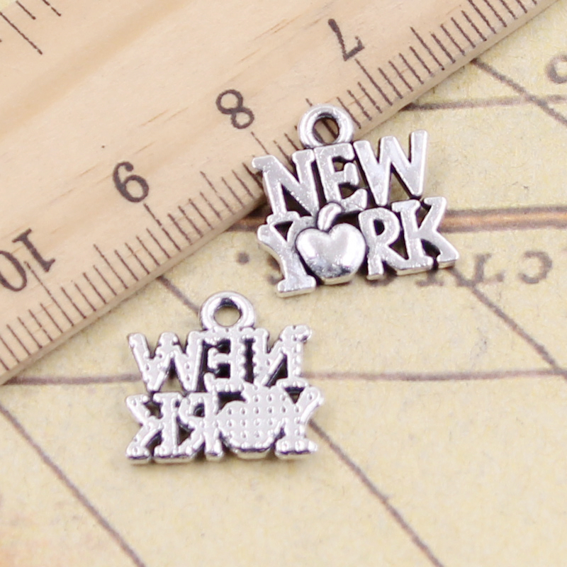 20pcs Charms Heart New York 14 - مراجعة Jewelry Making York وسعره