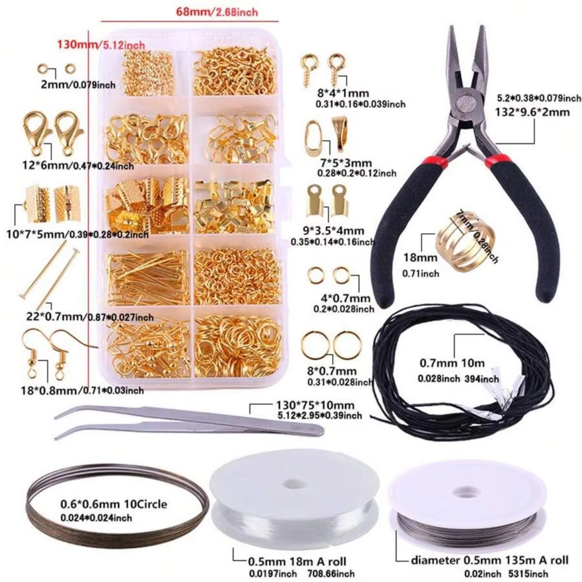 900pcs DIY Jewelry Findings Ki - مراجعة Jewelry Making Ring Tool وسعره