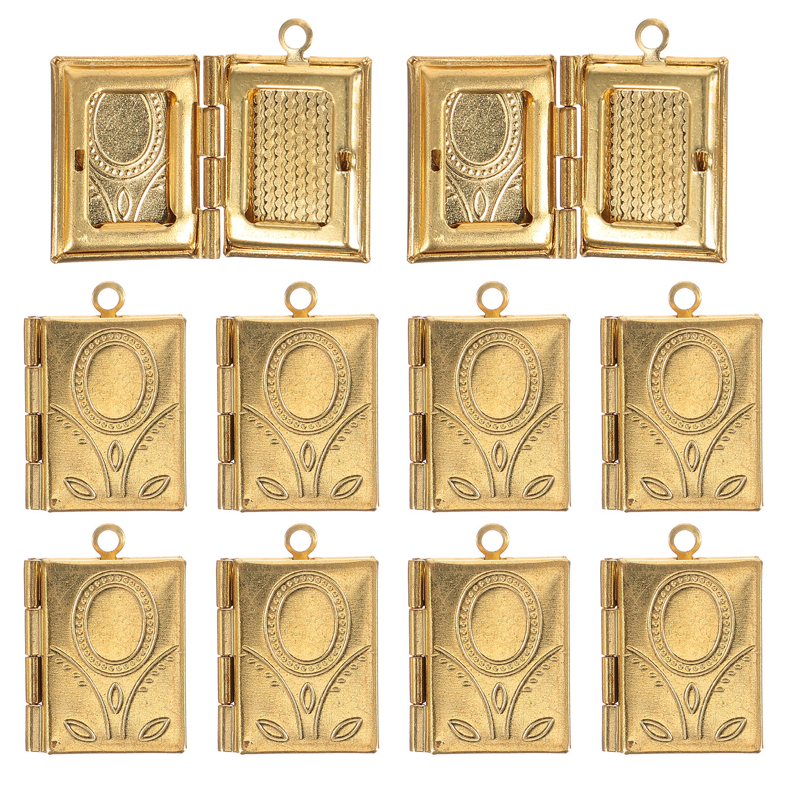 10 Pcs Book Necklace Locket Sh - مراجعة Jewelry Making Books وسعره