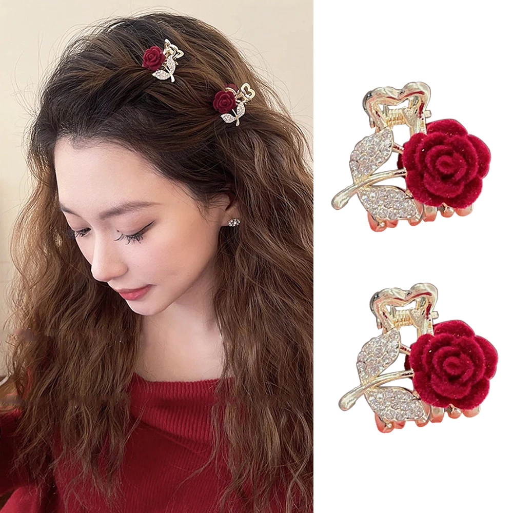 1Pc Luxury Rhinestone Rose Hai - مراجعة Jewelry Making Adults وسعره