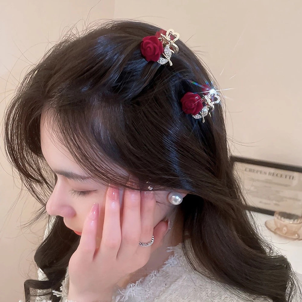 1Pc Luxury Rhinestone Rose Hai - مراجعة Jewelry Making Adults وسعره