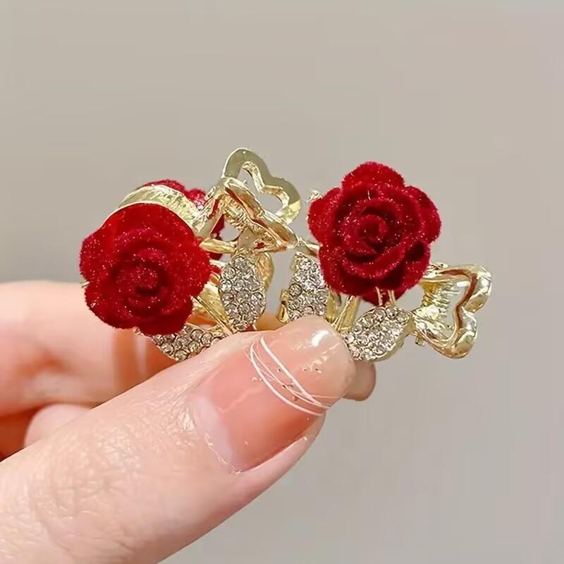 1Pc Luxury Rhinestone Rose Hai - مراجعة Jewelry Making Adults وسعره