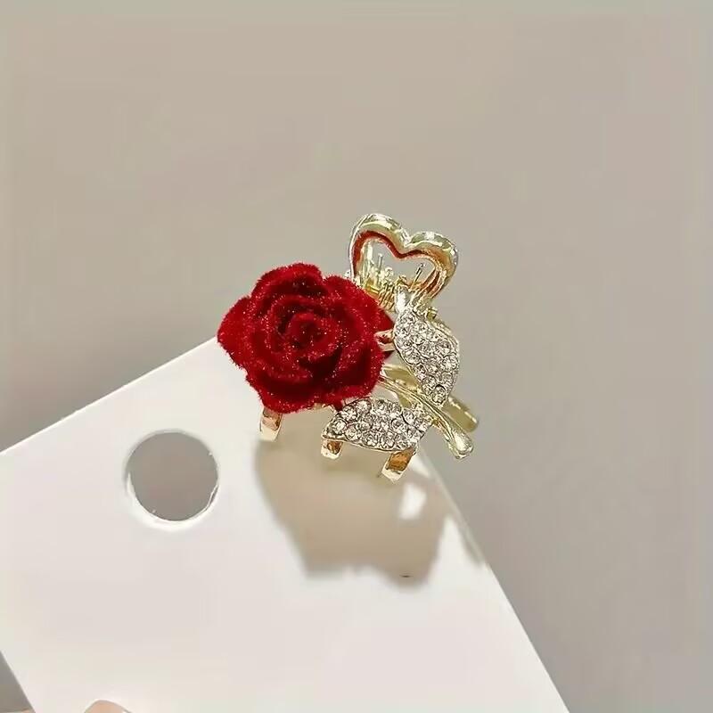 1Pc Luxury Rhinestone Rose Hai - مراجعة Jewelry Making Adults وسعره