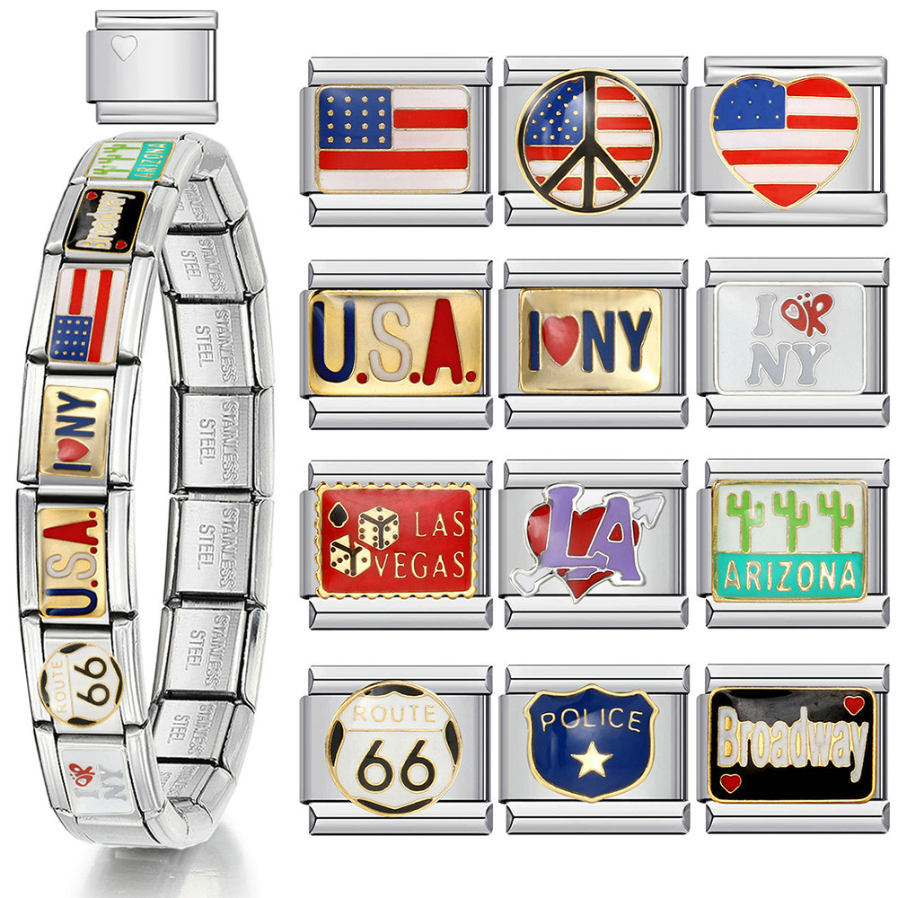 1pc Y2K Italian Charm Bracelet - مراجعة Jewelry Making In La وسعره