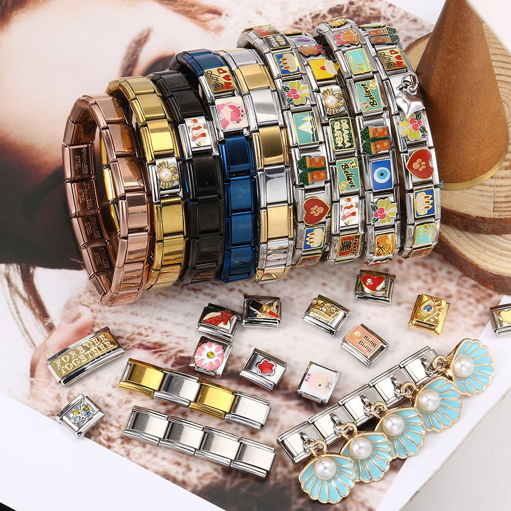 1pc Y2K Italian Charm Bracelet - مراجعة Jewelry Making In La وسعره