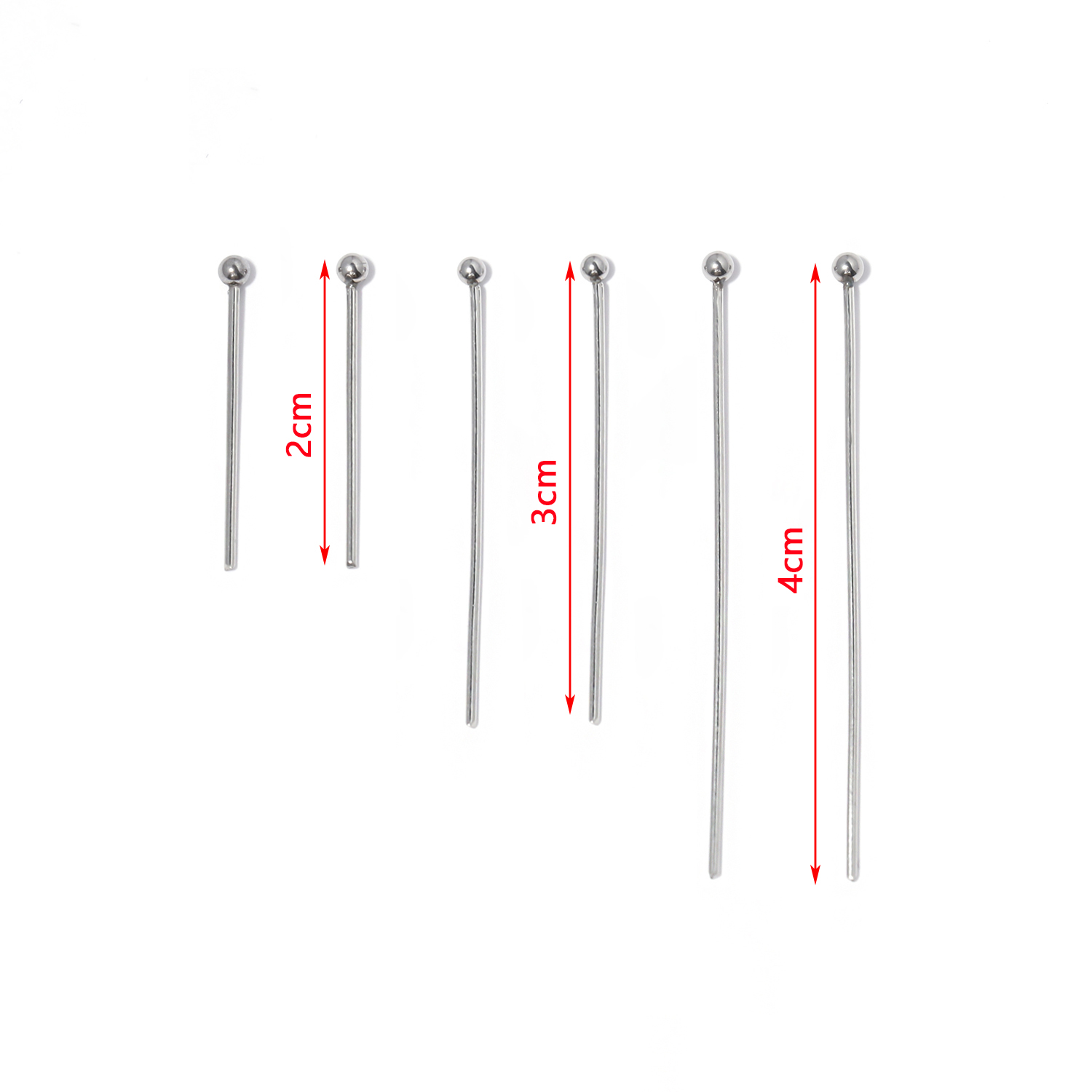 50pc Stainless Steel Metal Cha - مراجعة Eyepin Ball End وسعره