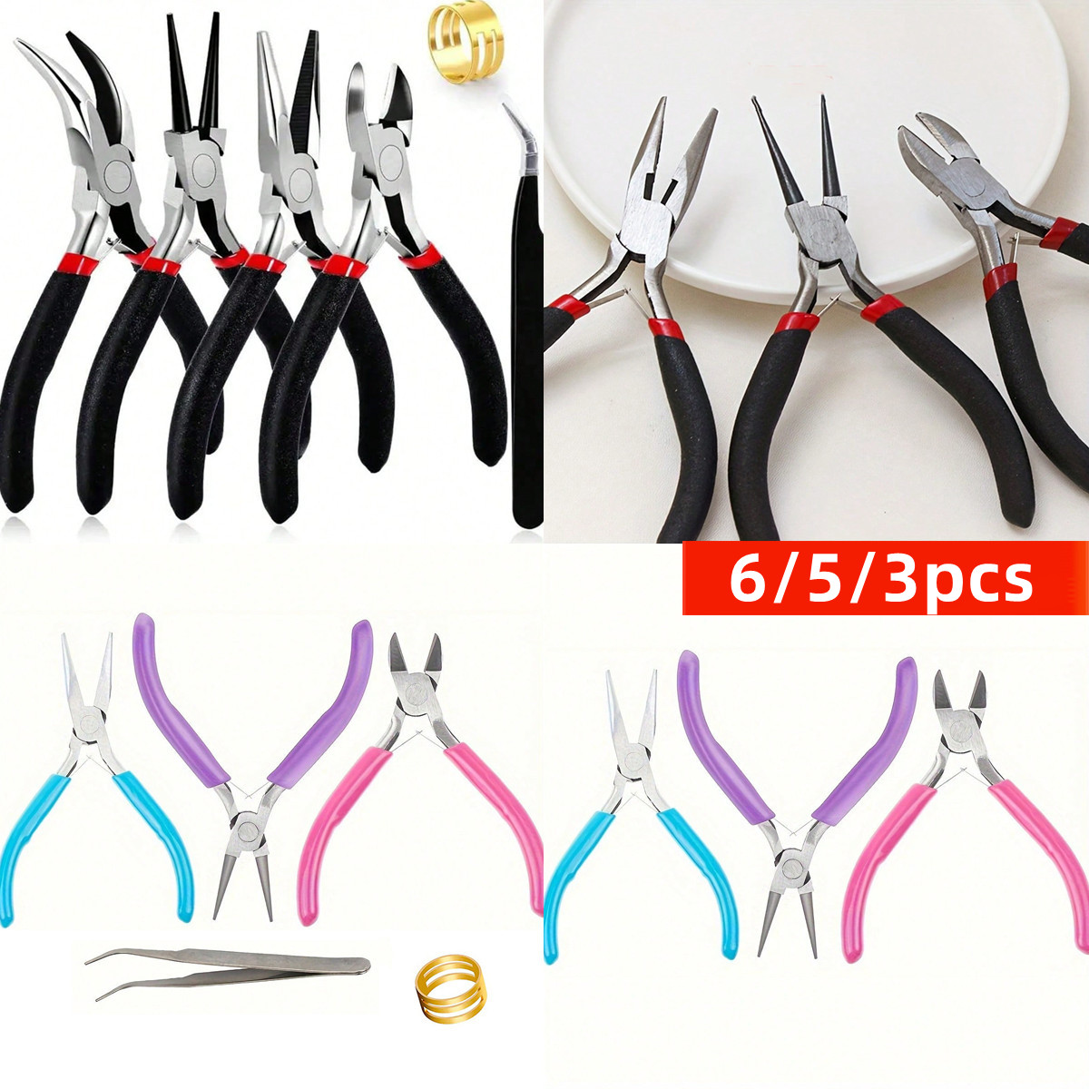6/5/3pcs Jewelry Making Tools  - مراجعة Jewelry Making Needle Nose Pliers وسعره