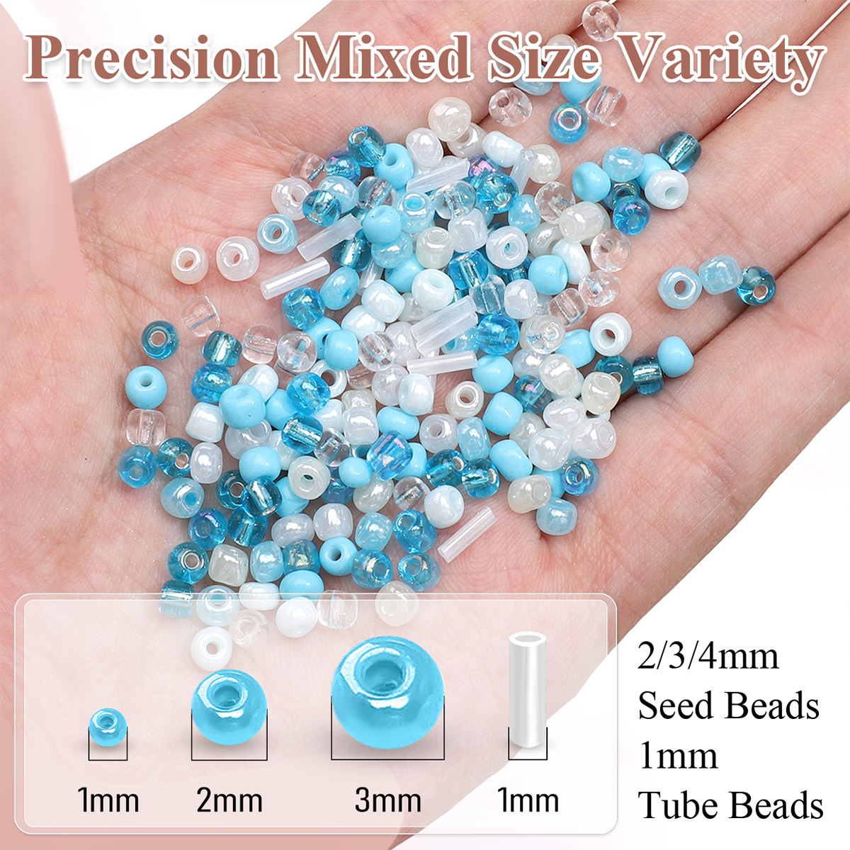 24 Grid Mixed Size Glass Seed  - مراجعة Jewelry Making Degree وسعره