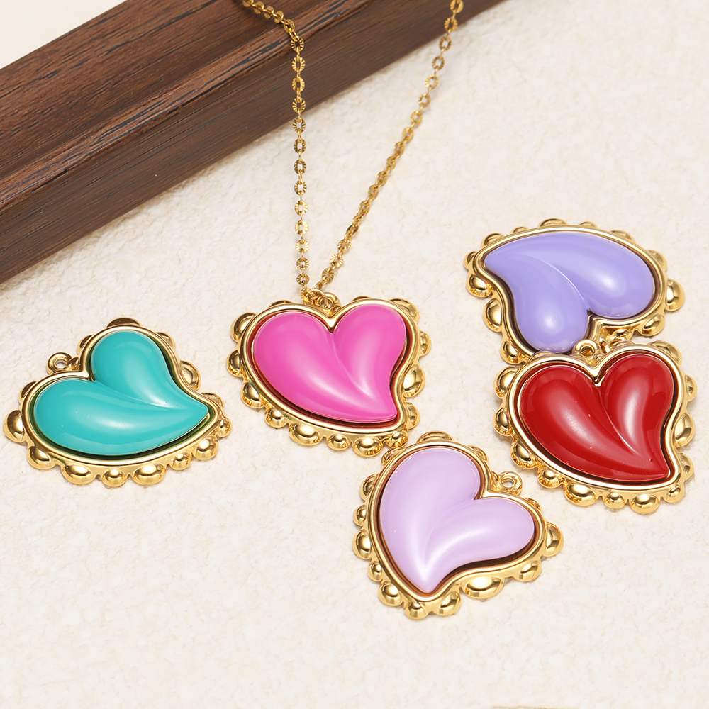 3Pcs Stainless Steel Heart Cha - مراجعة Jewelry Making Stones وسعره