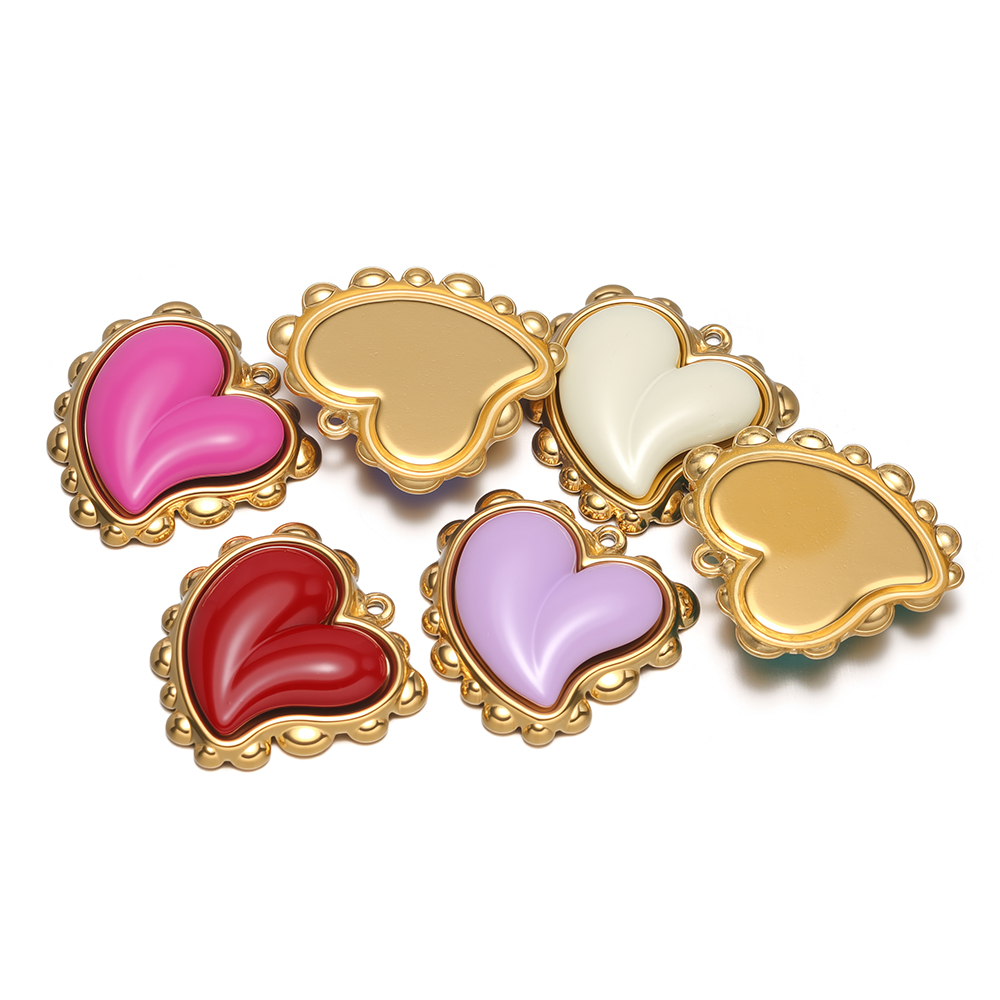3Pcs Stainless Steel Heart Cha - مراجعة Jewelry Making Stones وسعره