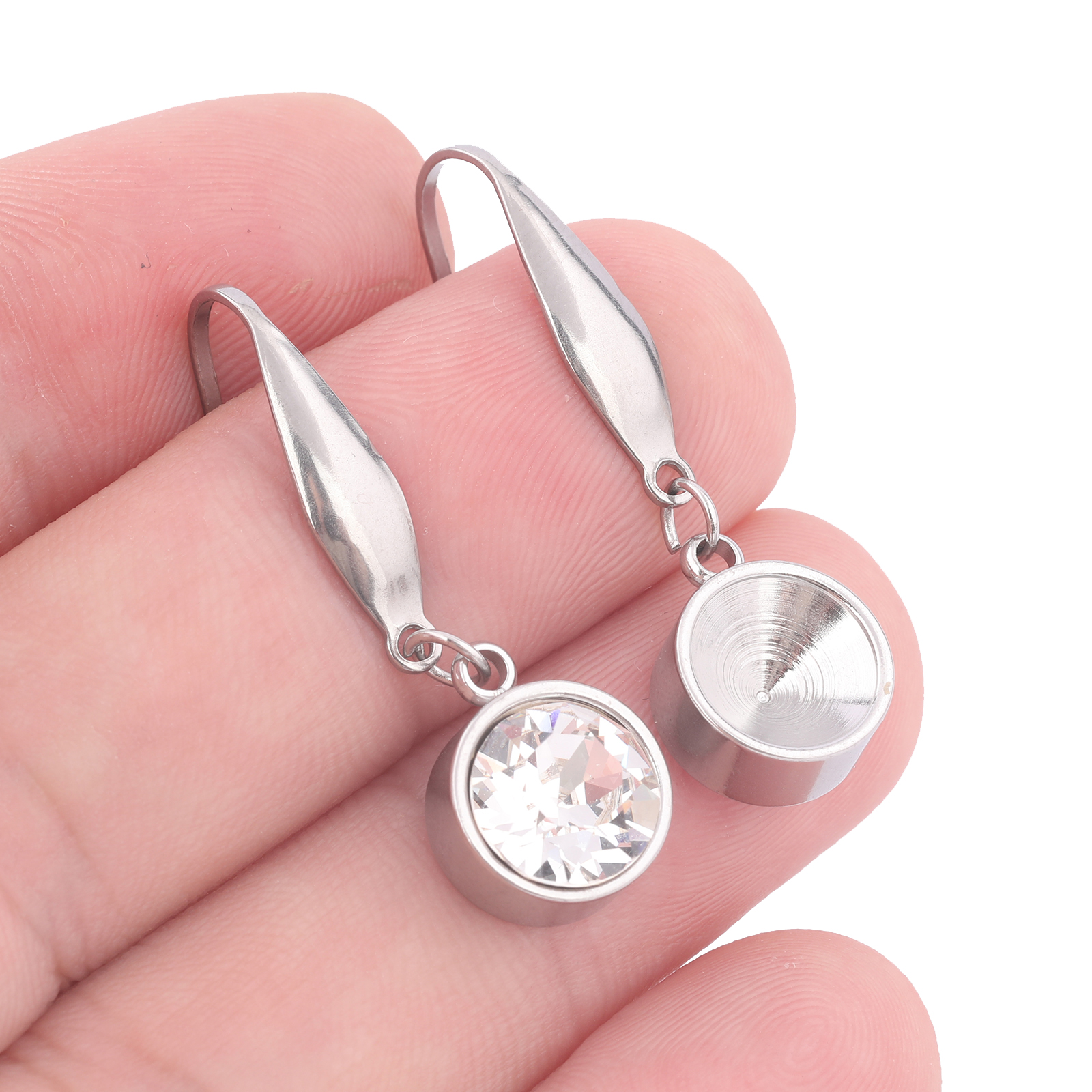 10pcs Stainless Steel Earring  - مراجعة Jewelry Making Stones وسعره