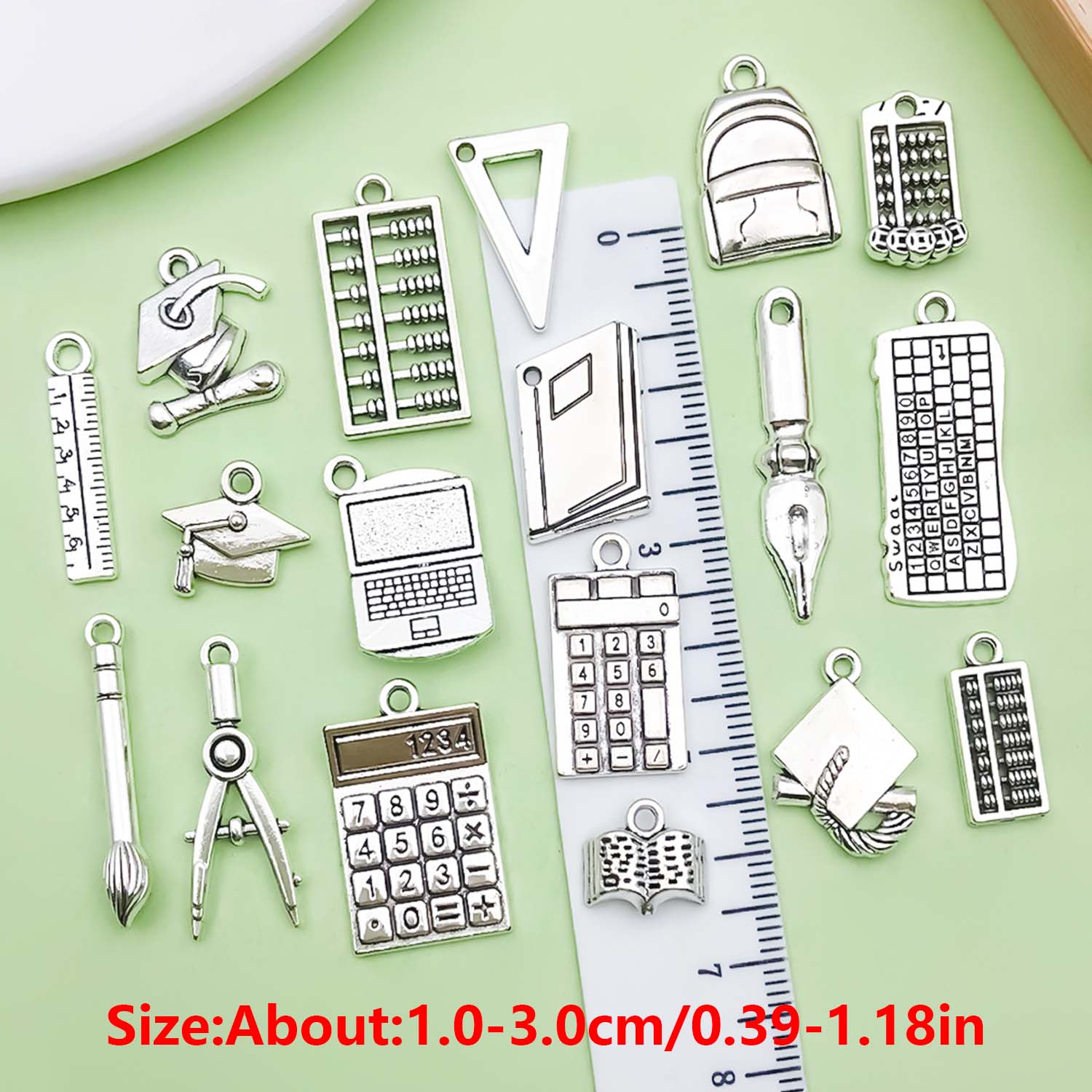 10/20pcs Alloy Ruler, Abacus,  - مراجعة Jewelry Making Books وسعره