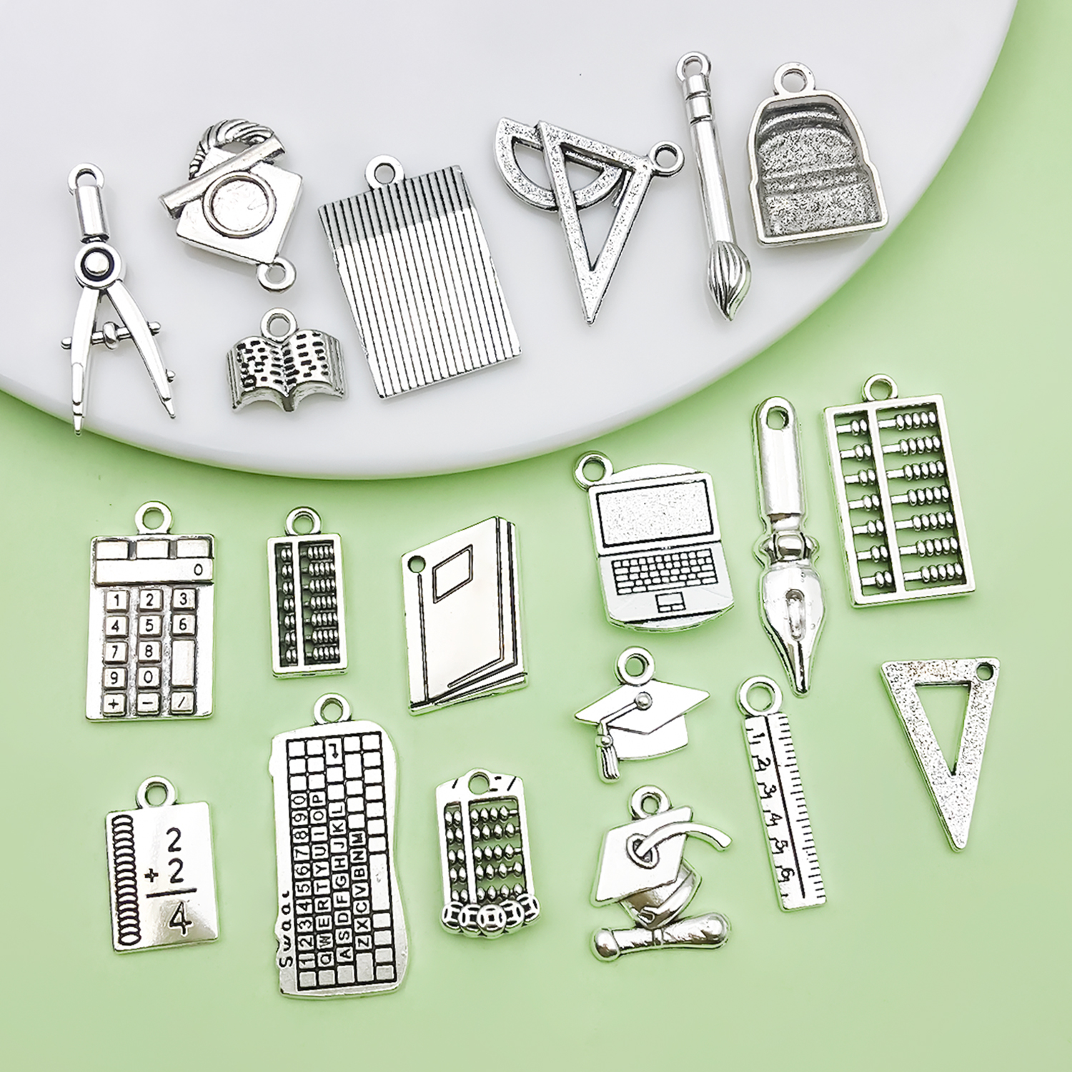 10/20pcs Alloy Ruler, Abacus,  - مراجعة Jewelry Making Books وسعره