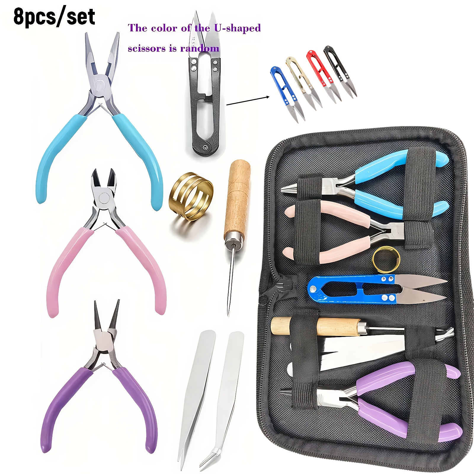 8 pieces/set jewelry making pl - مراجعة Jewelry Making Needle Nose Pliers وسعره
