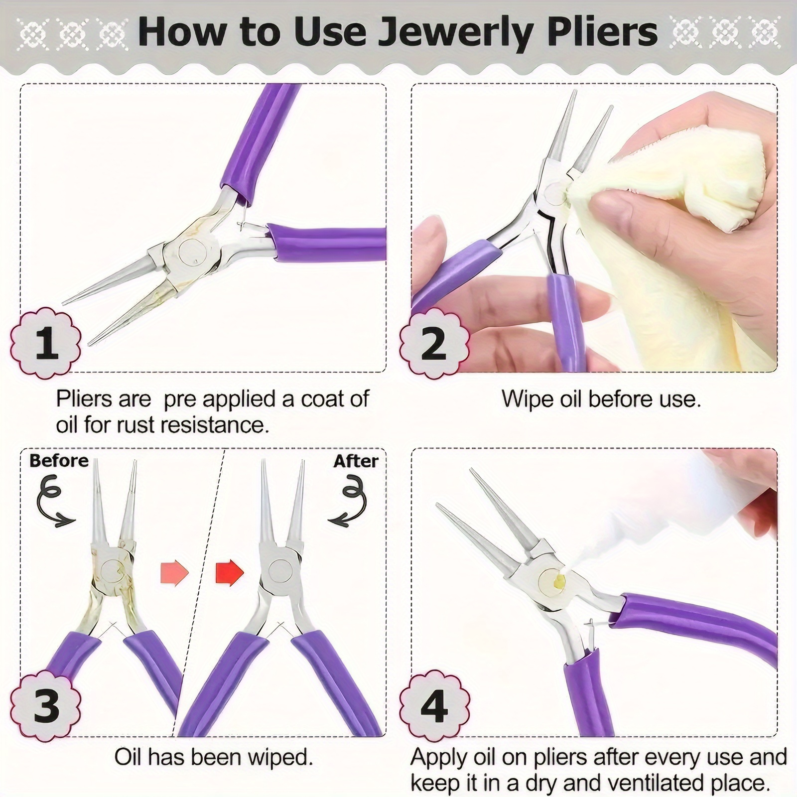 8 pieces/set jewelry making pl - مراجعة Jewelry Making Needle Nose Pliers وسعره