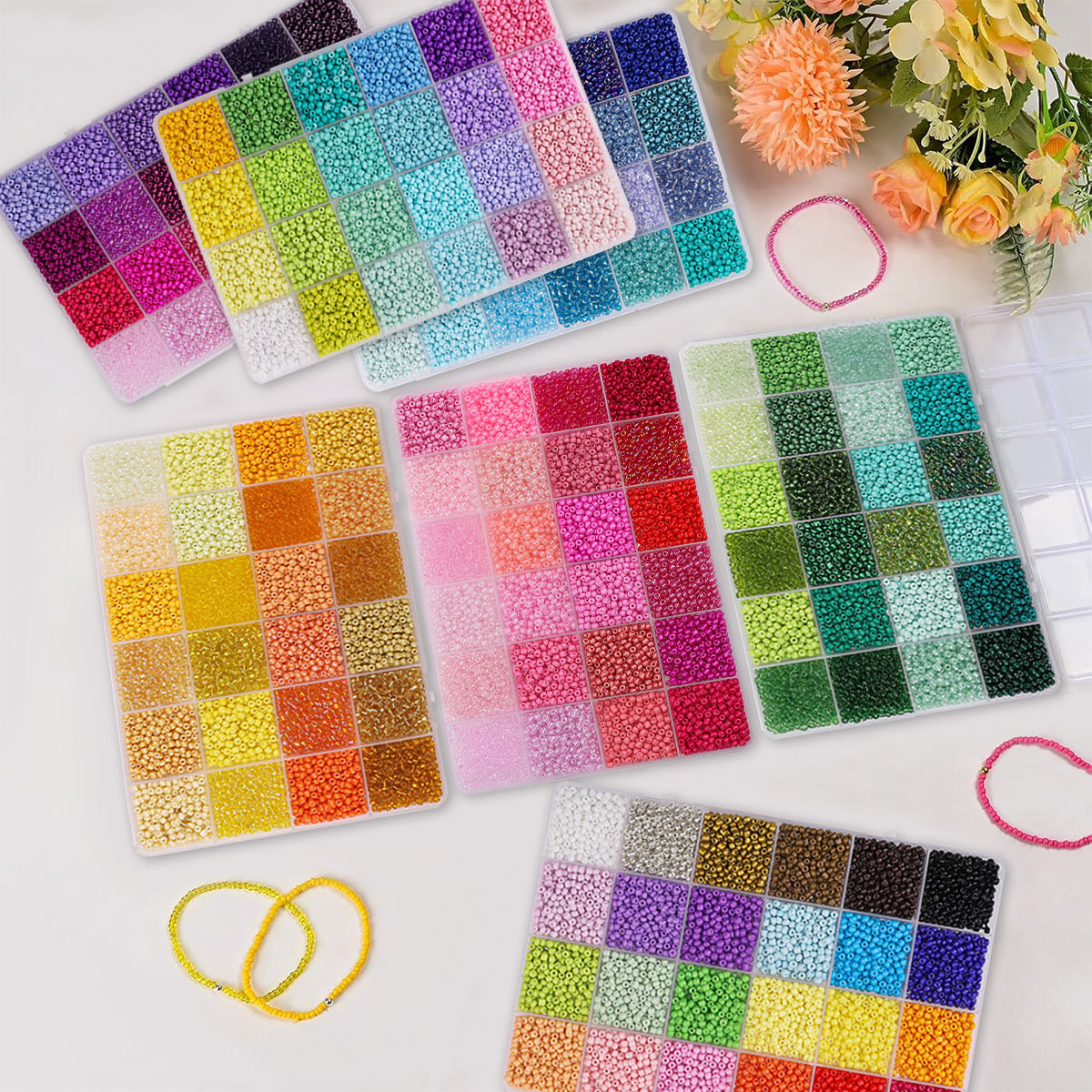 5200pcs 3mm Glass Seed Beads K - مراجعة Jewelry Making Degree وسعره