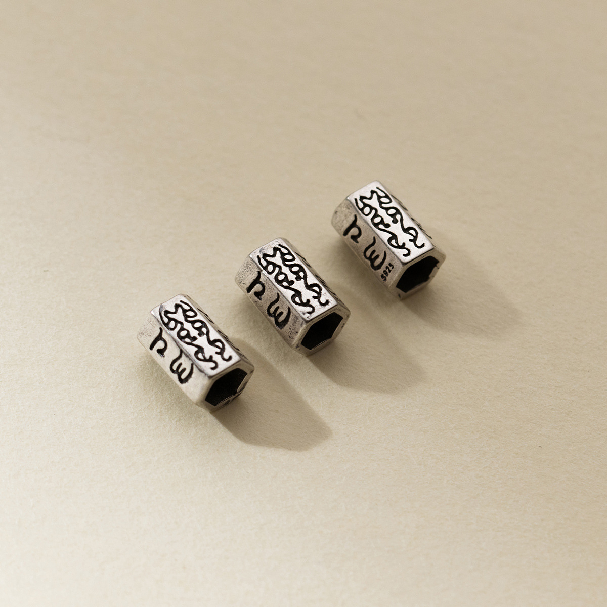 925 Silver Beads Retro Engrave - مراجعة Jewelry Making In La وسعره