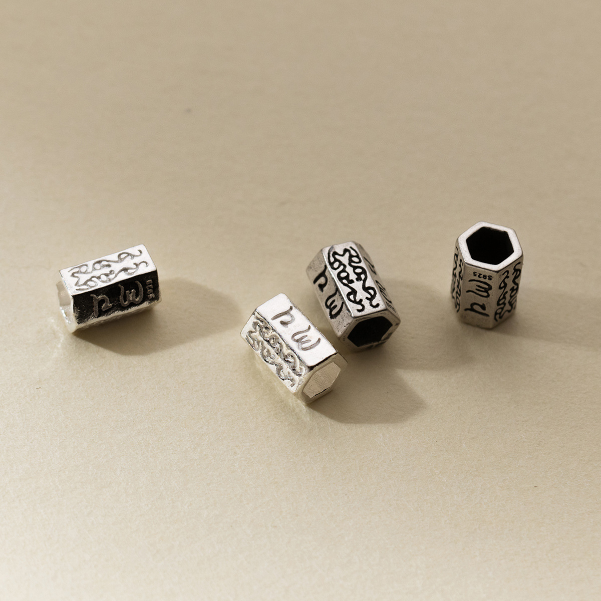 925 Silver Beads Retro Engrave - مراجعة Jewelry Making In La وسعره
