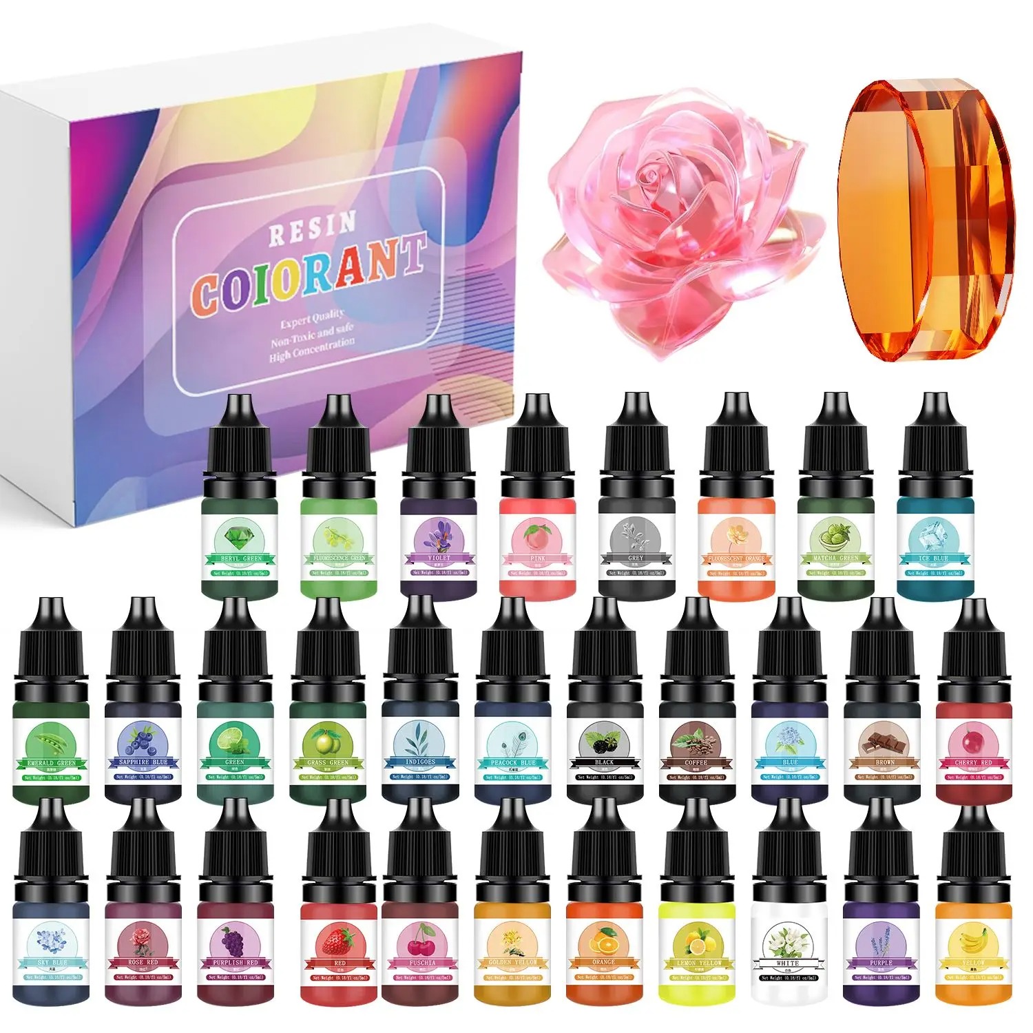 30Colors 5ml Epoxy Resin Pigme - مراجعة Jewelry Making Degree وسعره