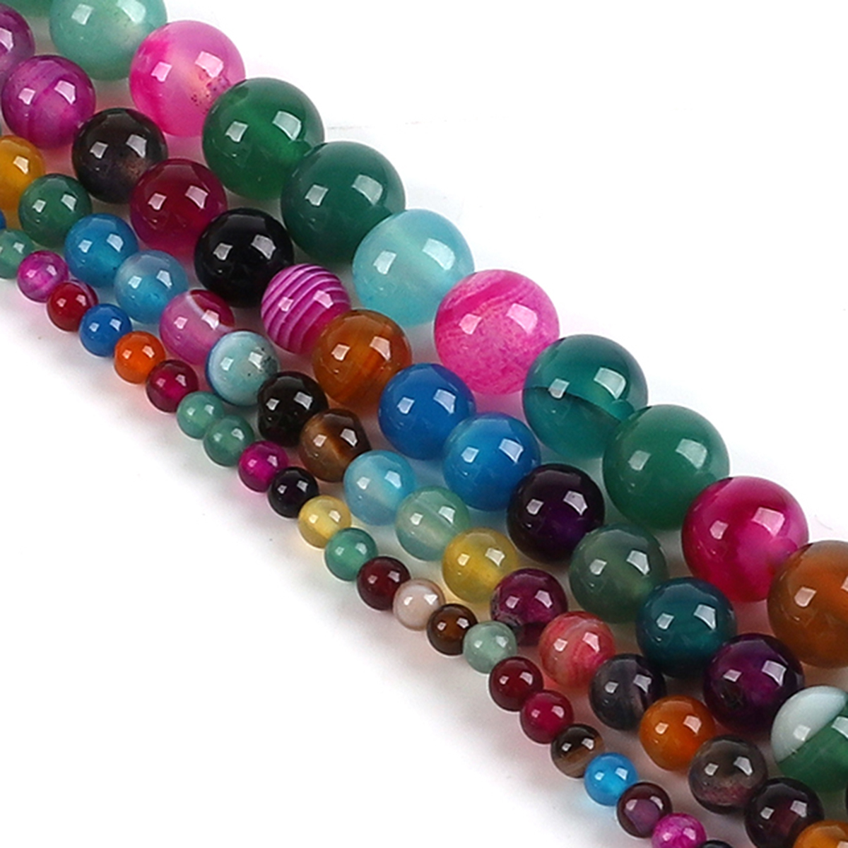 Natural Agate Stone Beads Colo - مراجعة Jewelry Making Stones وسعره