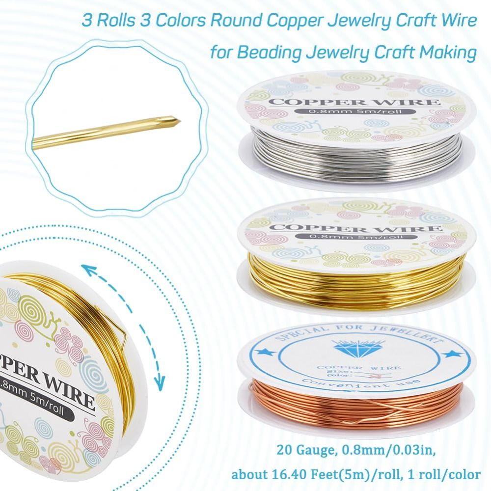 12.8M Copper Jewelry Wire 0.8m - مراجعة Jewelry Making Degree وسعره