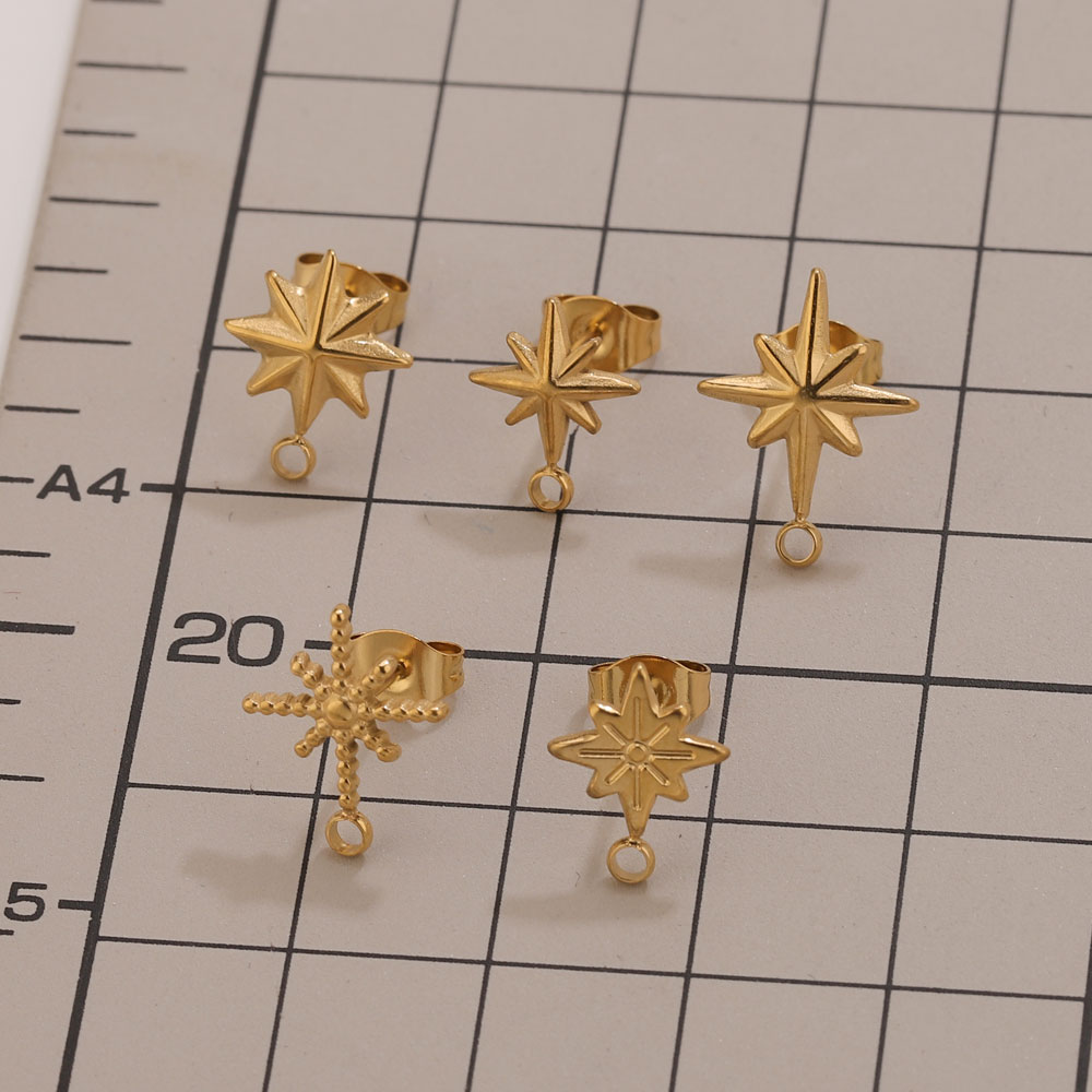 6pcs Stainless Steel Star Earr - مراجعة Jewelry Making Degree وسعره