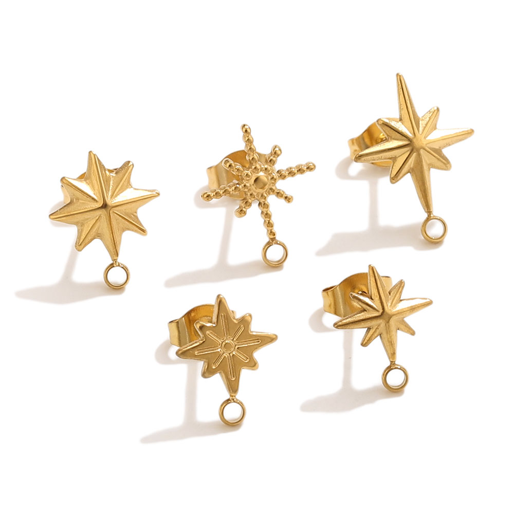 6pcs Stainless Steel Star Earr - مراجعة Jewelry Making Degree وسعره