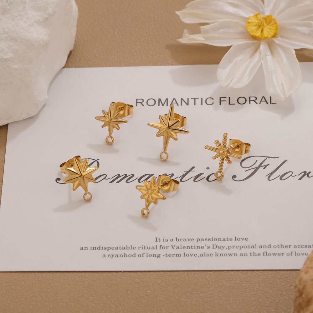 6pcs Stainless Steel Star Earr - مراجعة Jewelry Making Degree وسعره