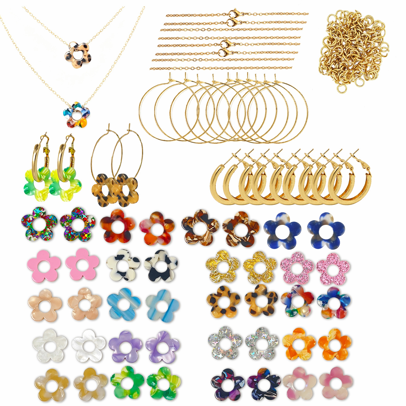 Cute Colorful Sequin Acrylic F - مراجعة Jewelry Making Degree وسعره