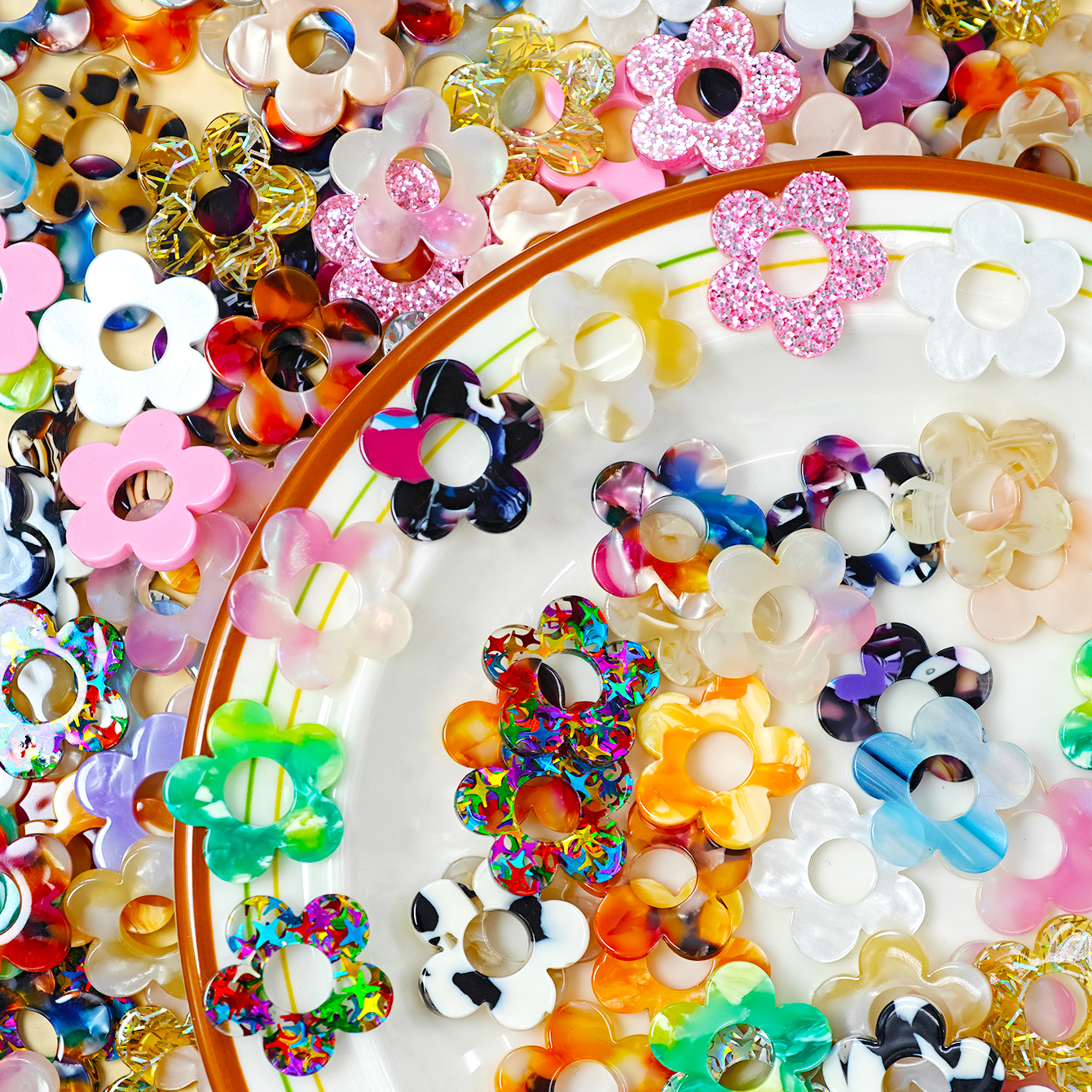 Cute Colorful Sequin Acrylic F - مراجعة Jewelry Making Degree وسعره