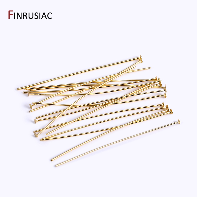 50PCS/lot 18k Gold Plated Bras - مراجعة Eyepin Ball End وسعره