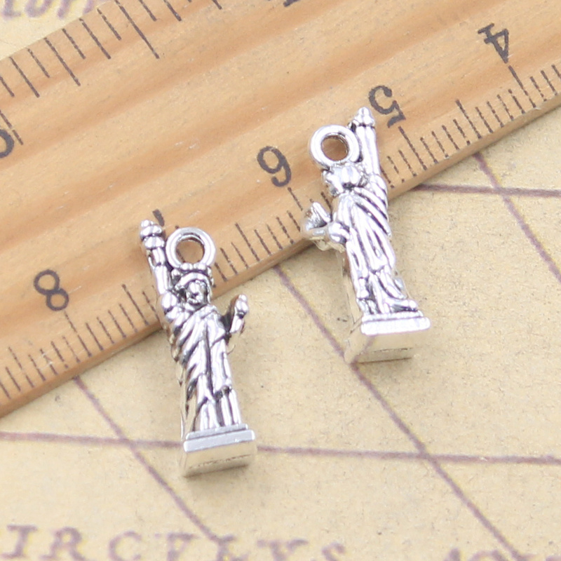 10pcs Charms New York Statue O - مراجعة Jewelry Making York وسعره