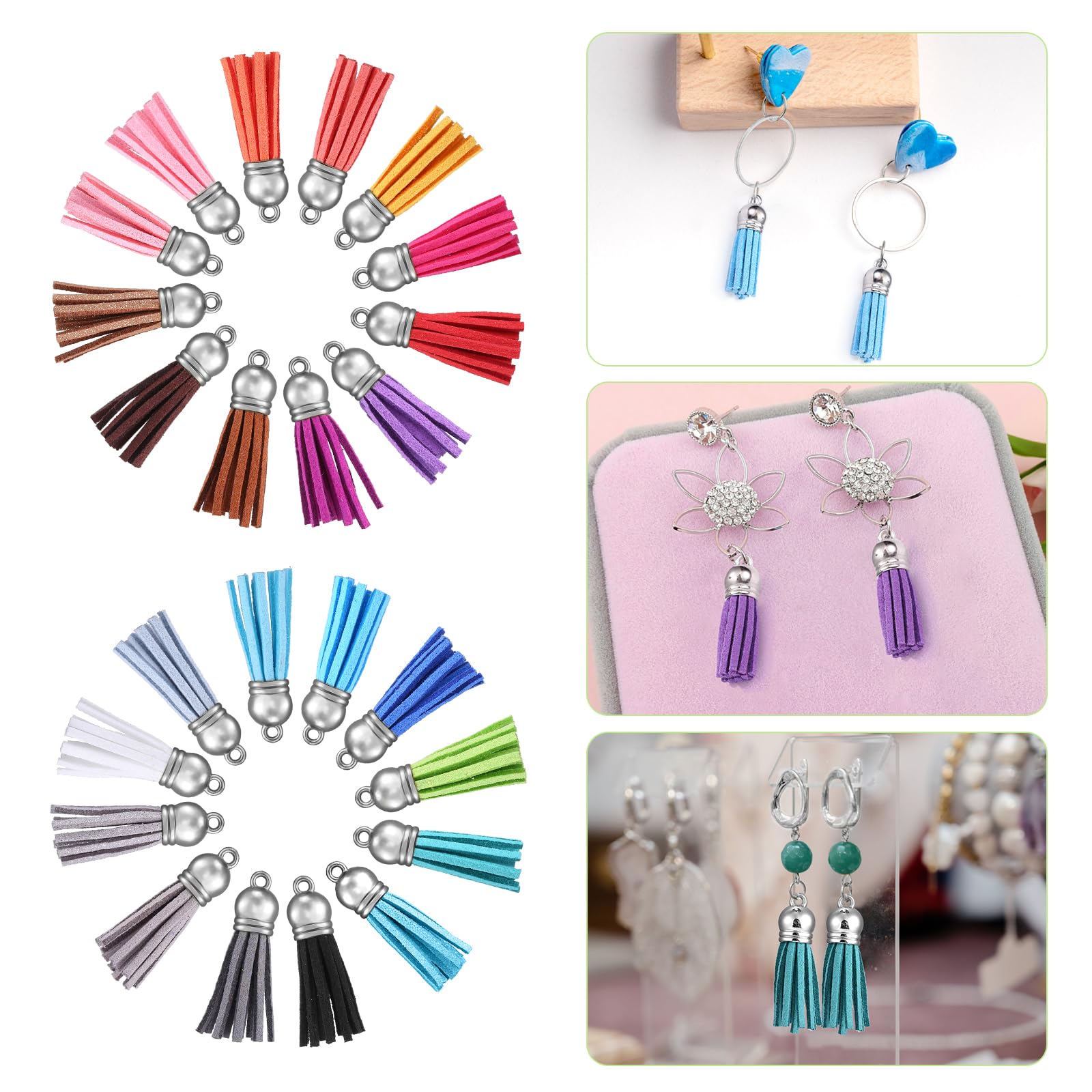 10/20/60 Pcs Mini Tassels Faux - مراجعة Jewelry Making Degree وسعره