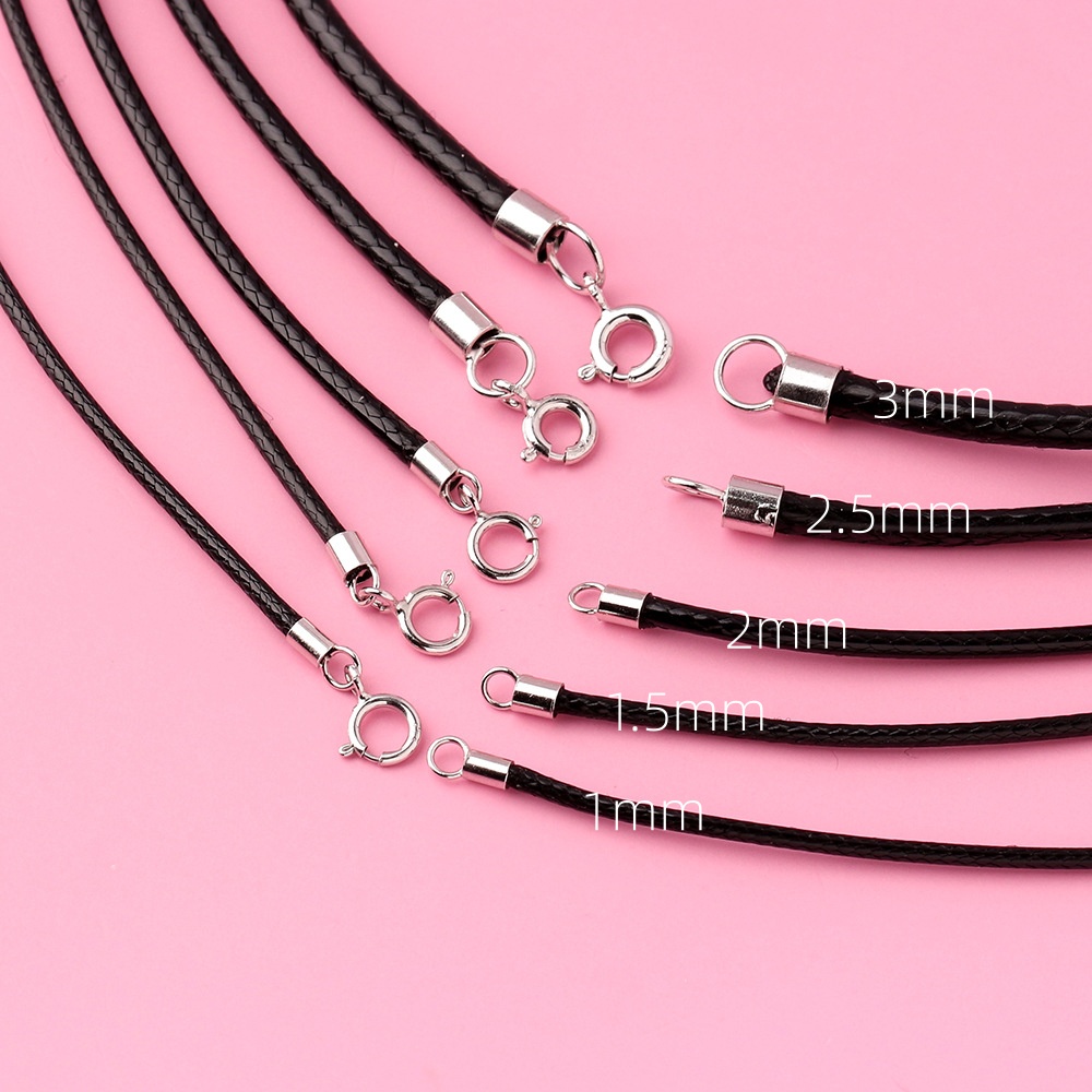 925 Silver Black Braided Leath - مراجعة Jewelry Making In La وسعره