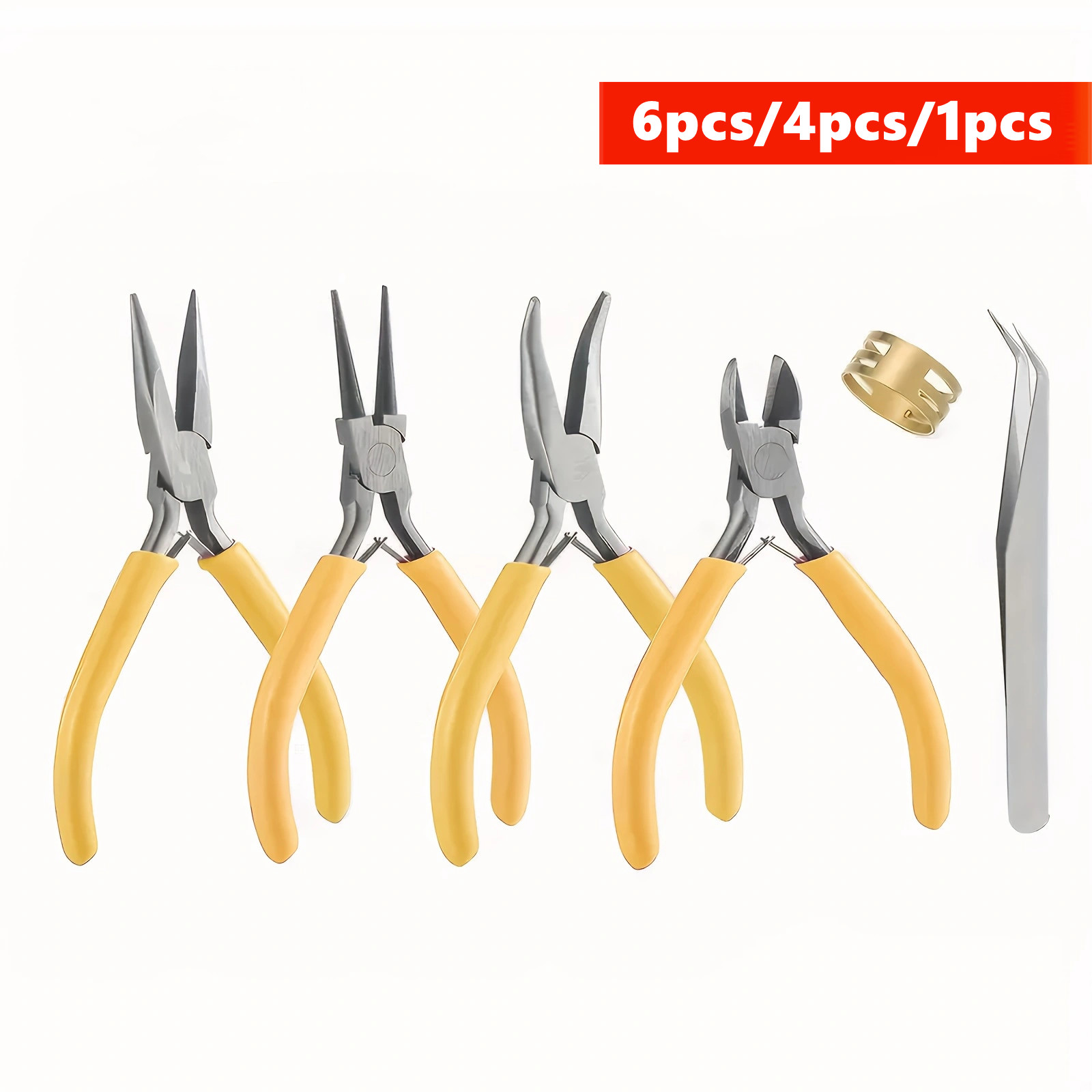 6/4/1pcs yellow Jewelry Making - مراجعة Jewelry Making Needle Nose Pliers وسعره