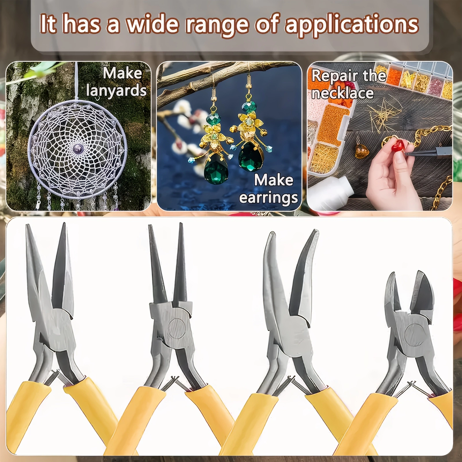 6/4/1pcs yellow Jewelry Making - مراجعة Jewelry Making Needle Nose Pliers وسعره