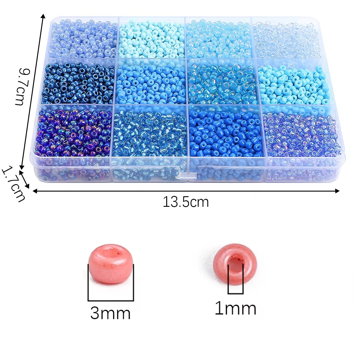 3600pcs 3mm Glass Seed Beads,  - مراجعة Jewelry Making Degree وسعره
