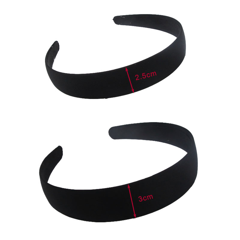 4pcs Black simple wide hair ba - مراجعة Jewelry Making Adults وسعره